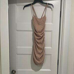 Princess Polly Shimmering Tan Mini Dress